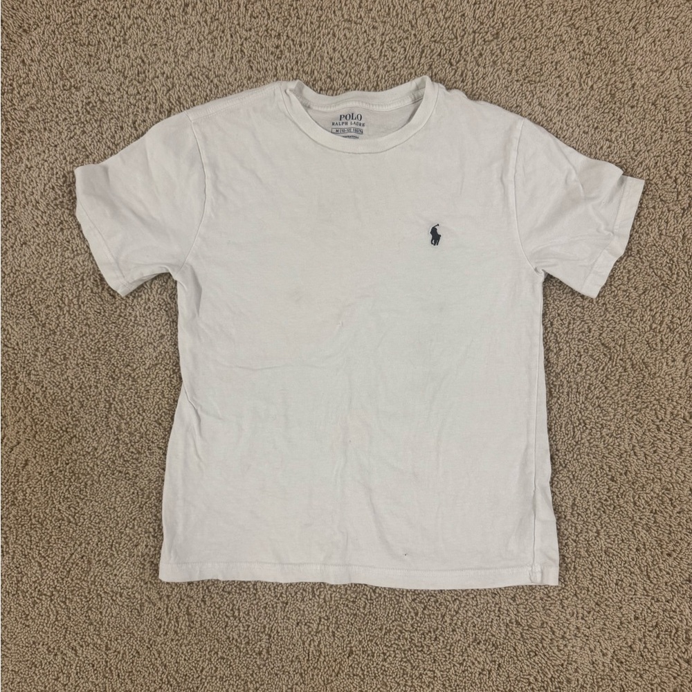 Polo by Ralph Lauren White Tee with Blue Print
